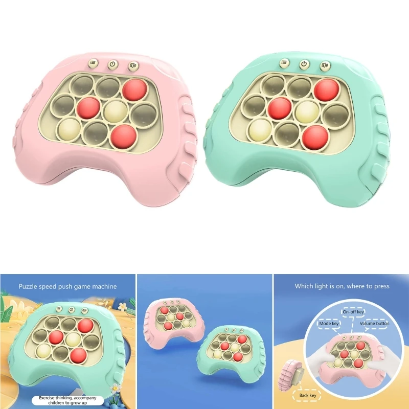 

Multiplayer Memory Challenge Toy Handheld Bubble Popping Push Game for Fun