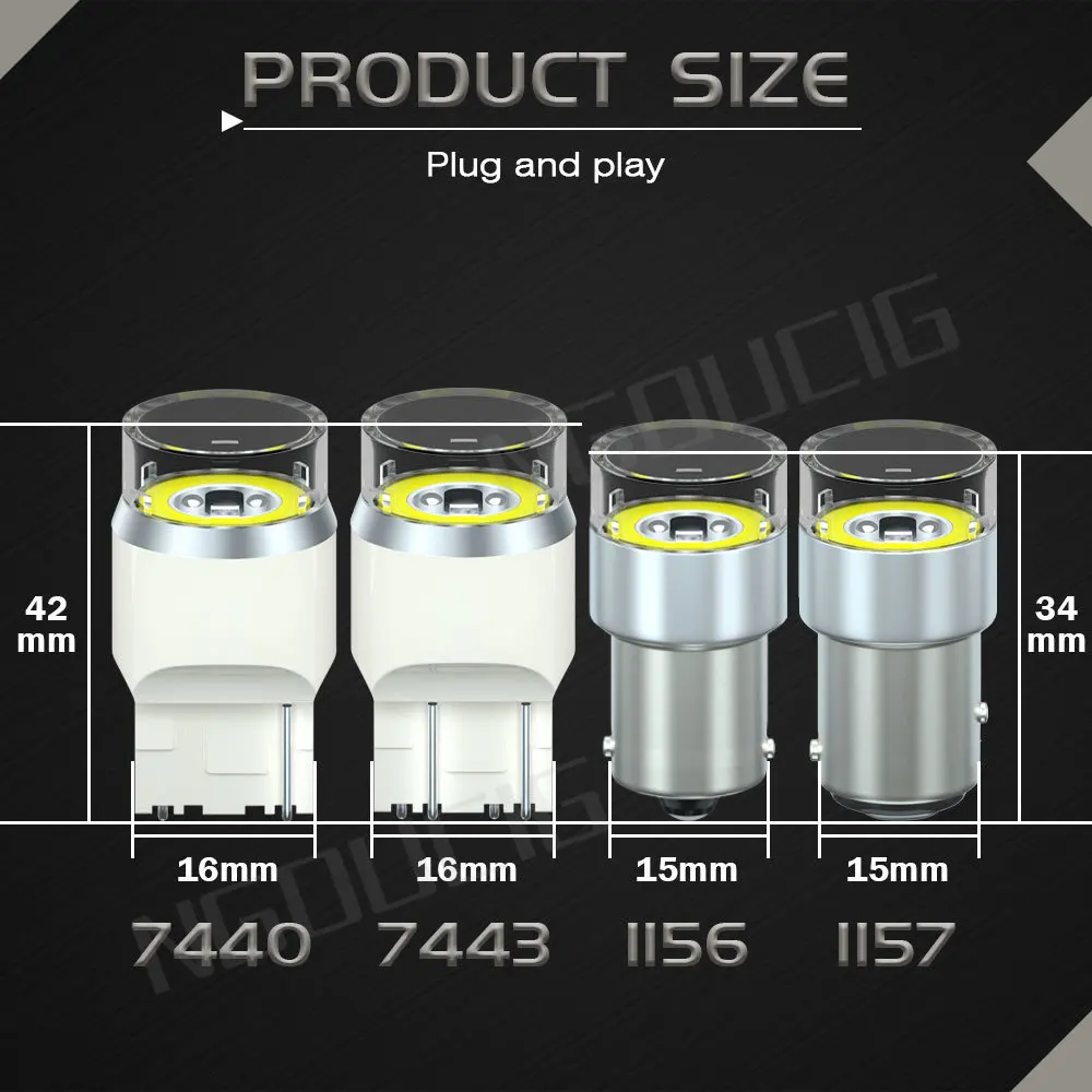 NGOUCIG 4 шт. 12В 24В Светодиодная лампа 1156 T20 1157 7443 P21W BAY15D Flash BA15S P21/5W R5W красный
