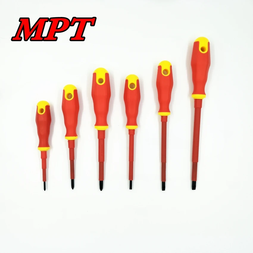 Набор из 6 изолированных отверток VDE бытовая электрическая отвертка инструмент