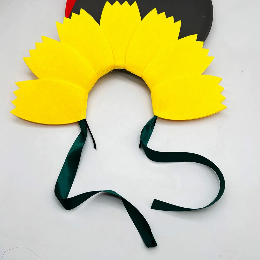 

Sun Flower Headdress Wedding Hair Accessory Party Decoration Girl Girls Accessories Ribbon Non-woven Fabric Headbands Women