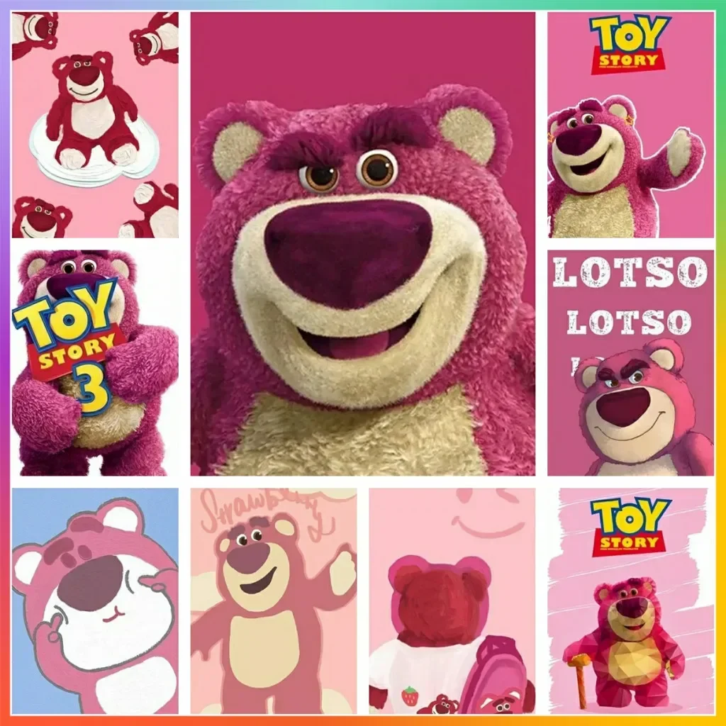 Картина из страз клубничный Медведь сделай сам