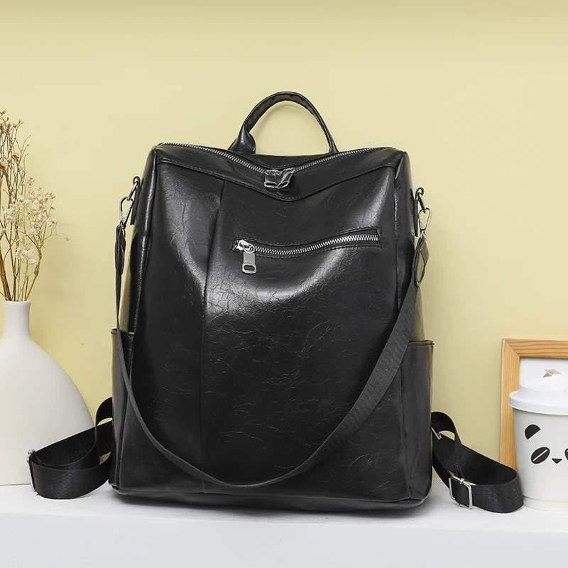 Винтажные женские дорожные ранцы из искусственной кожи вместительные школьные