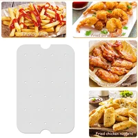 25pcsset disposable air fryer baking paper kitchen barbecue liners tray non stick parchment cooking accessories bakeware mat