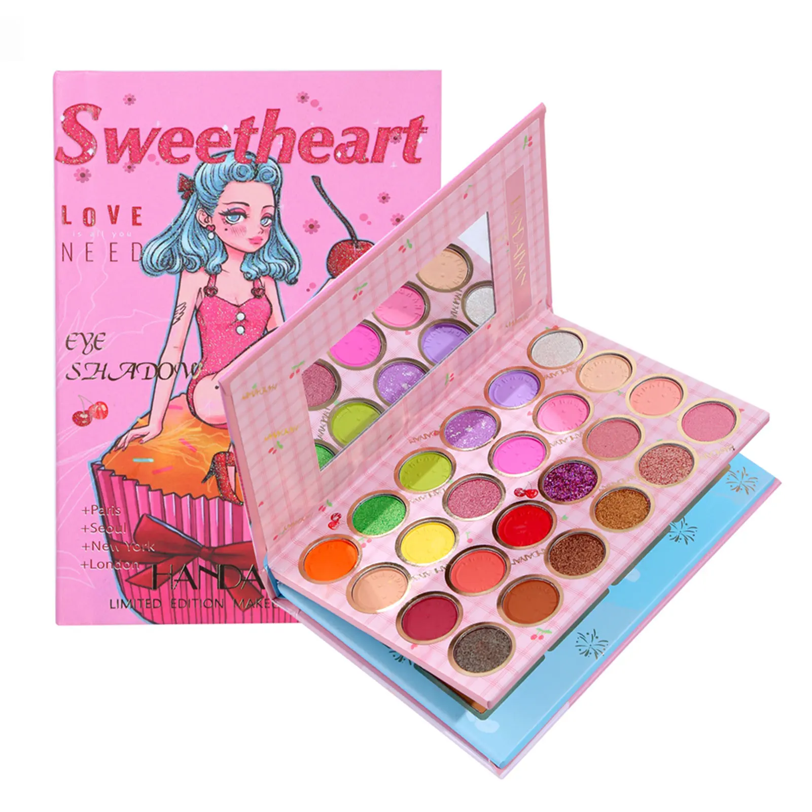 

Набор для макияжа «Все в одном», наборы для макияжа для подростков, набор из 32 цветов, палитра для макияжа с тенями для век, хайлайтер