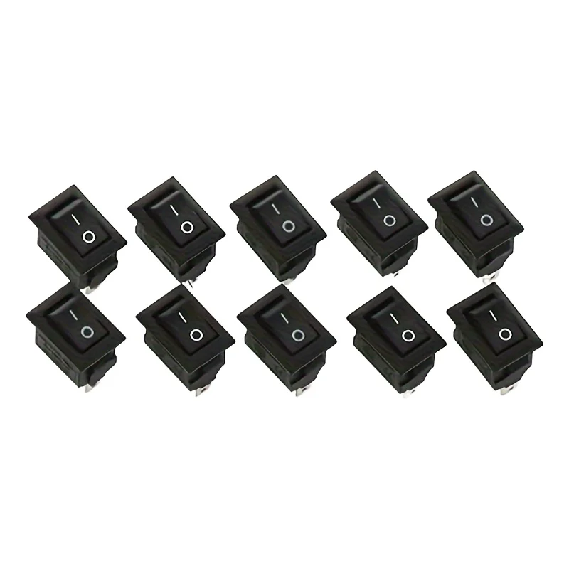 15 шт. мини-кулисные переключатели SPST черная кнопка переменного тока 250 В 3 А