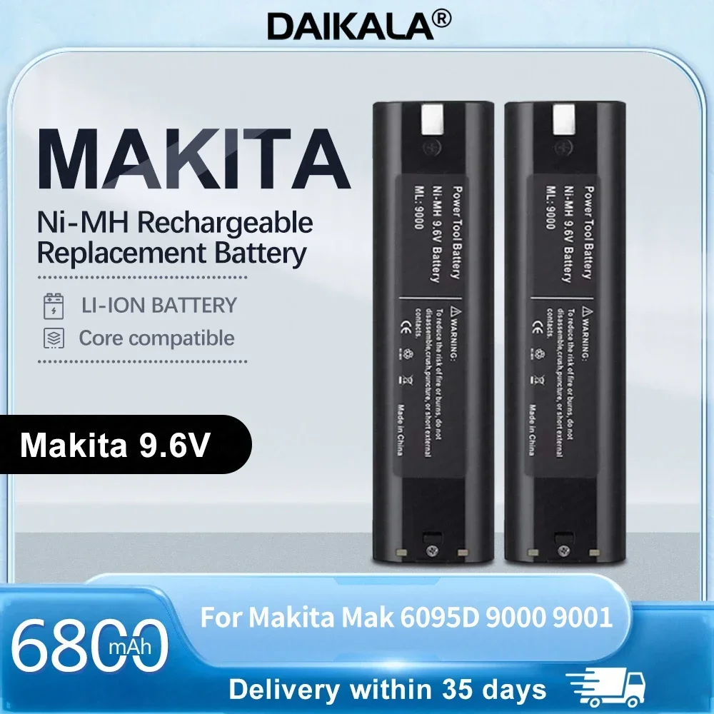 Перезаряжаемый Ni-MH аккумулятор для Makita Mak 6095D 9 6 3600 9000 9001 9002 9033-4 9034 632007-9 5090D 9600 в 193890