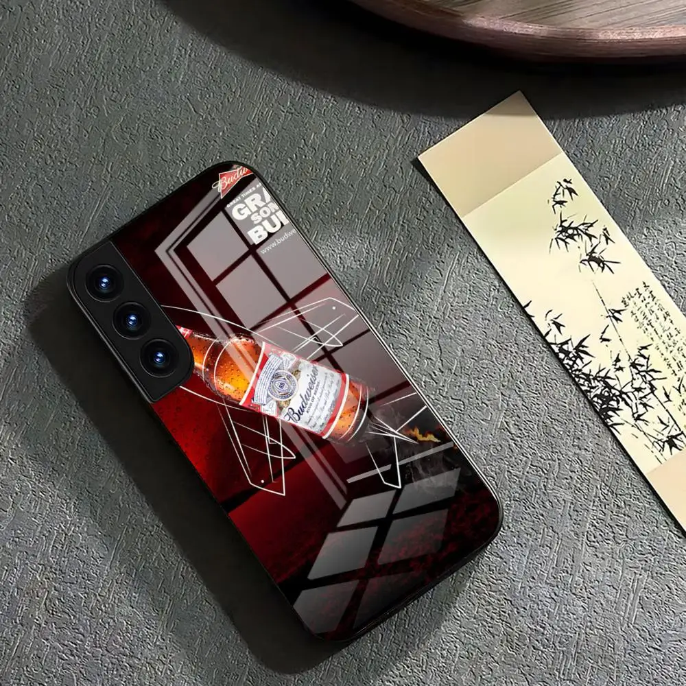 Red Beer Ice B-budweisers Phone Case For Samsung S 24 Ultra Plus 23 22 21 20 A 16 34 54 Old Man And Child 53 Note20 M New 2