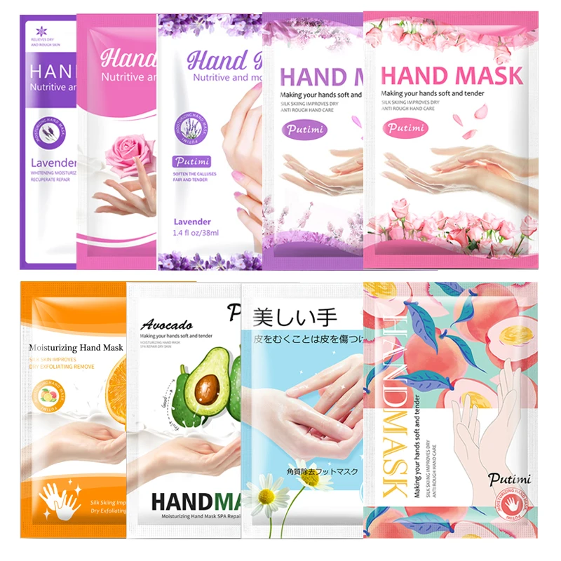 

5/6/8/10Pairs Moisturizing Hand Mask Gloves Soften Nourish Smooth Dry&Dead Skin Whitening Anti-Aging Rejuvenatining Hand Gloves