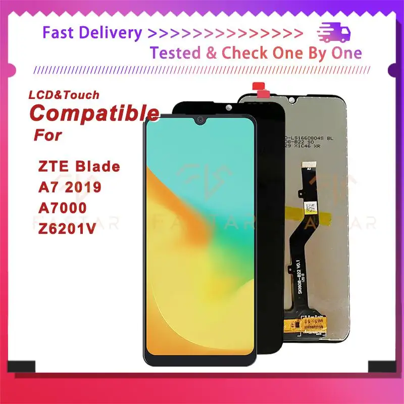 A7 2019 6 09 дюйма протестированный для ZTE Blade A7201 ЖК-дисплей Z6201V A7000 сенсорный