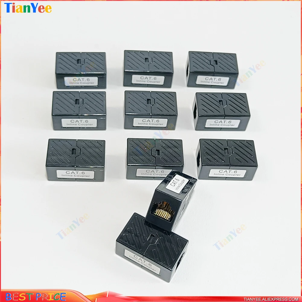 

50pcs Original KJ-U6-C037 CAT6 UTP Keystone Jack Coupler CAT6 Inline Coupler RJ45 Module LAN network adaptor director coupler