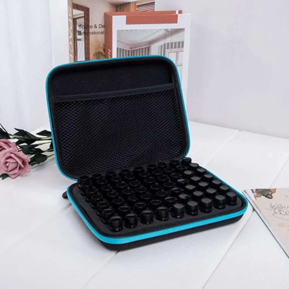 

63 Slots Essential Oil Bottle Protection Case Anti-drop EVA Essential Oil Protective Pouch Beauty Shop Essential Oil Storage Bag