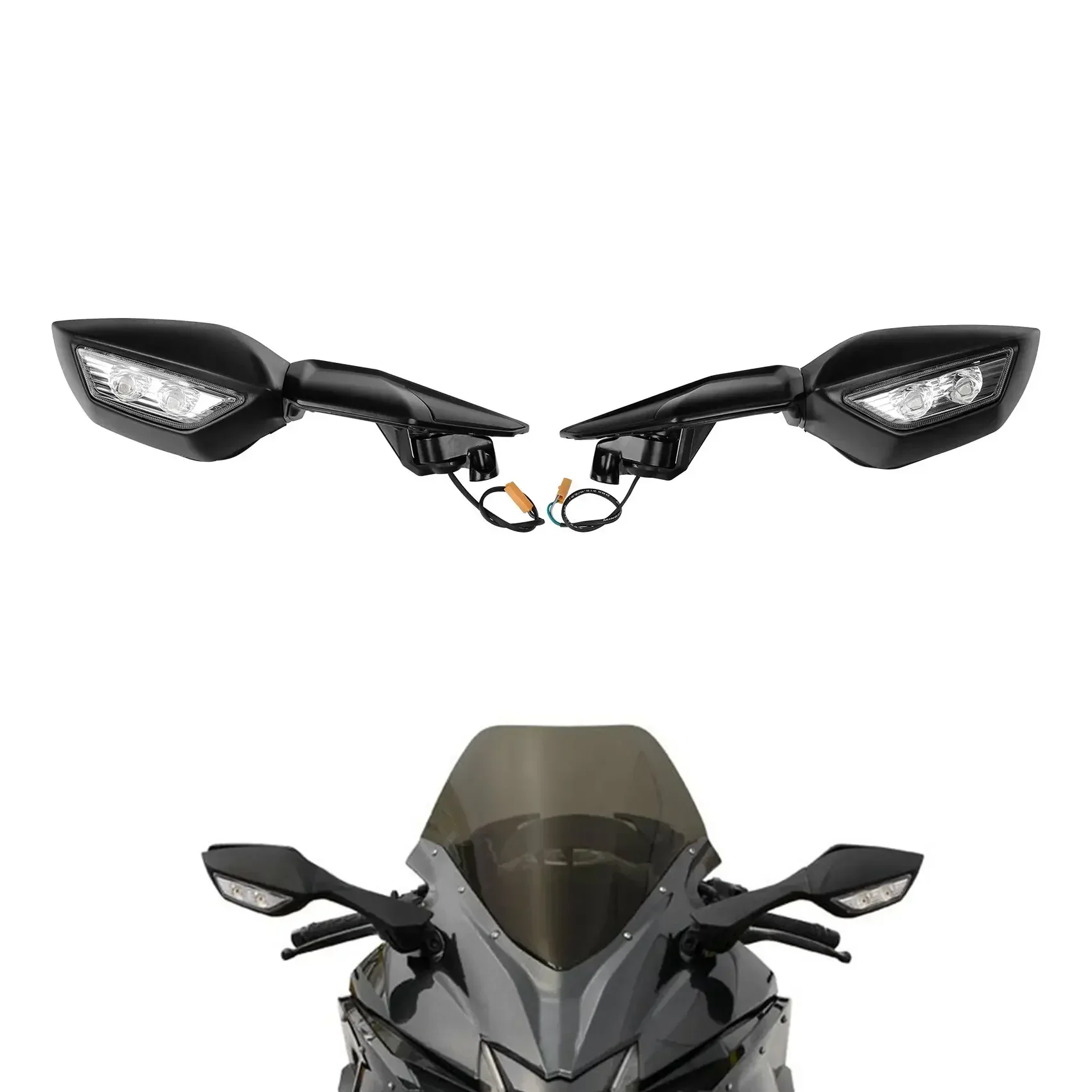 Запчасти для мотоциклов Kawasaki Ninja H2 2015-2022 ZX1000 2015-2018 Carbon ZX1002 зеркала заднего вида