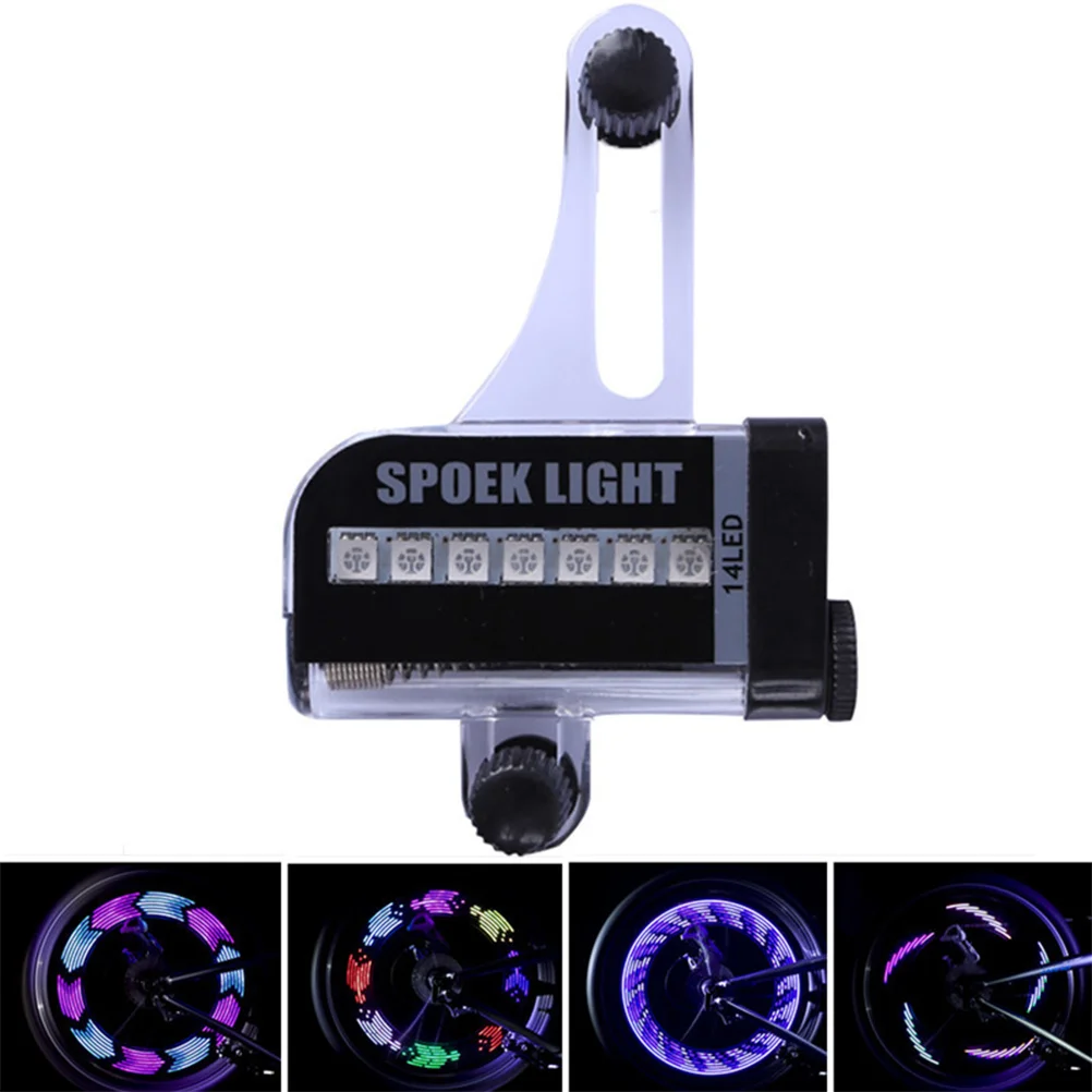 

A02 Bike Spoke Light DIY Tire Light with Multi Color 14 LED 30 Patterns Sensor Waterproof for Bike Decoration without Battery