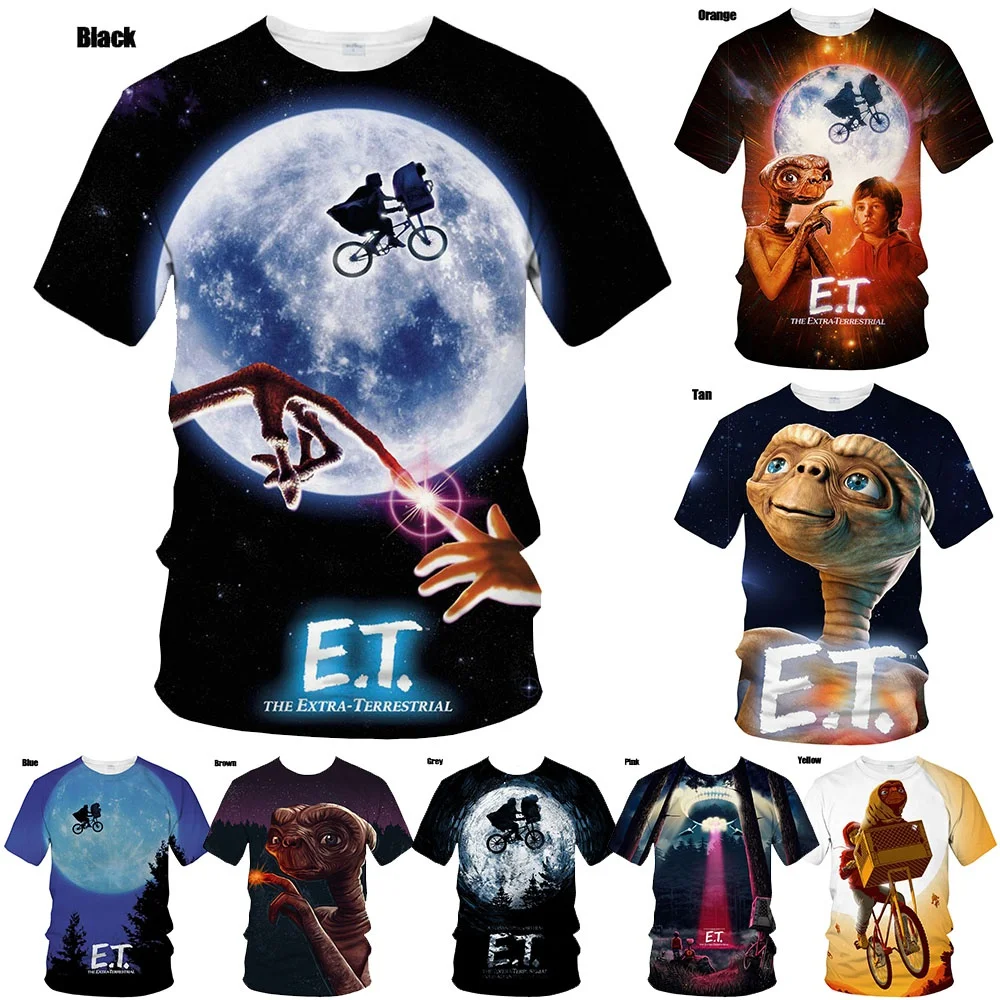 

E.T. the Extra-Terrestrial New Men's/women's Fashion Slim T-shirt Christmas Tree 3D Digital Printing T-shirt