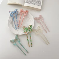 vintage hair accessorie acetate resin butterfly hairpins tools barrettes for women girls u shaped hair stick pin hair jewelry