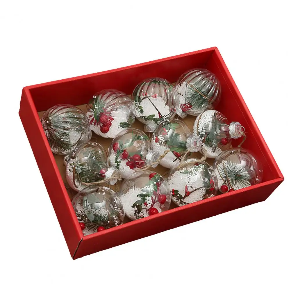 

Подвесные шарики 12 шт. красивые изысканные небьющиеся подвески для праздника