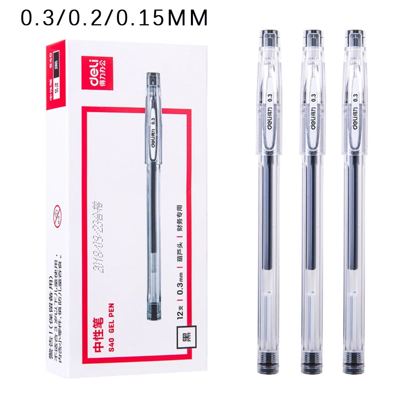 3 Stücke/Lot 0,3Mm Fein Gel Stifte Chinesischen Elegante Schwarz Finanzen Nadel Stifte Zum Schreiben Büro Schule Liefert Kawaii Schreibwaren Stift