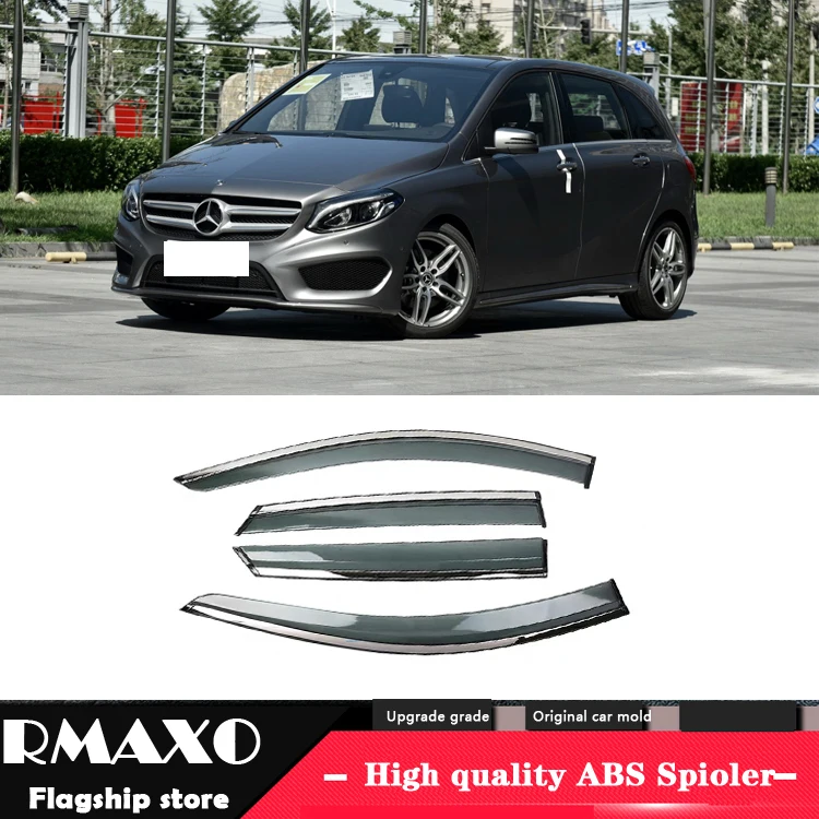 

For Benz B200 2013-2018 Plastic Window Visor Vent Shades Sun Rain Deflector Guard 4PCS/SET