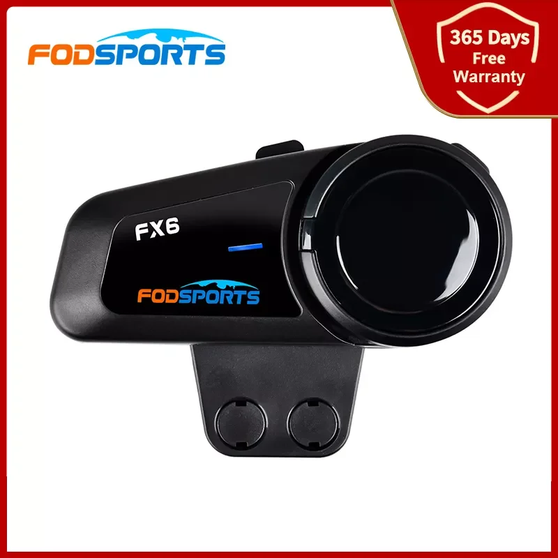 

2020 version Fodsports FX6 intercom motorcycle helmet headset 6 riders 800m FM radio moto wireless headsets for all type helmets
