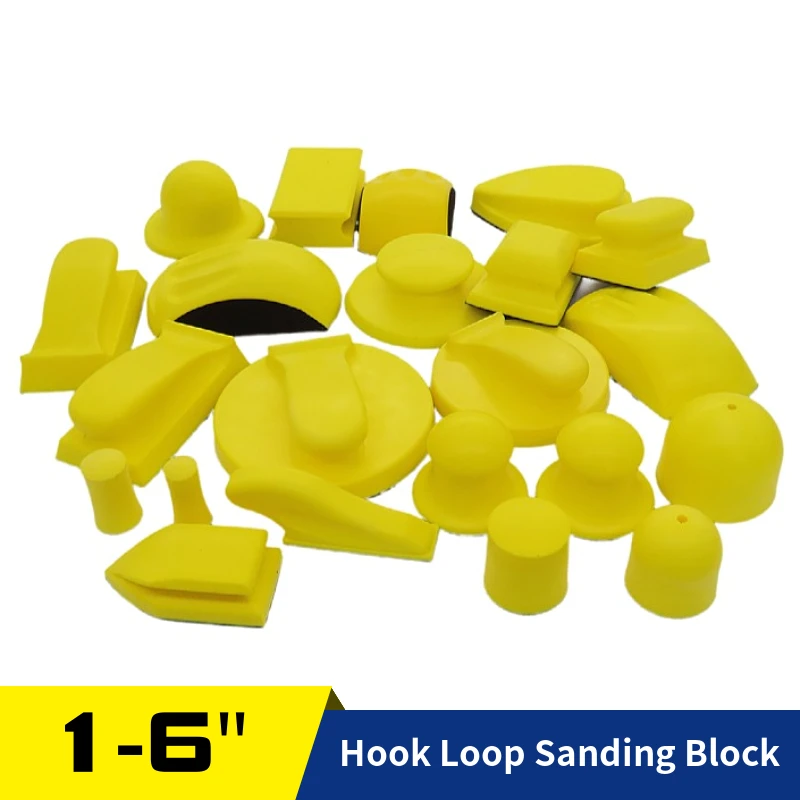 

PU Hand Sanding Block Backing Plate for Hook and Loop Sanding Discs Holder Wood Furniture Restoration Home Arts Car DIY Tools