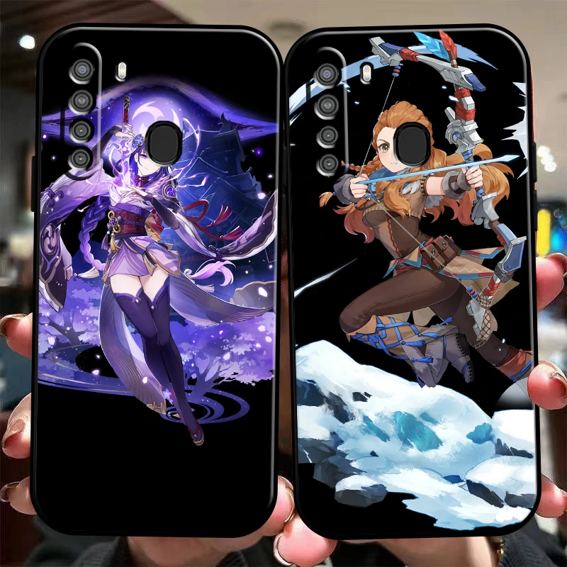 

Genshin Impact Project Game Phone Case For Samsung Galaxy S8 S8 PLus S9 S9 Plus S10 S10E S10 Lite 5G Plus Carcasa Black Funda