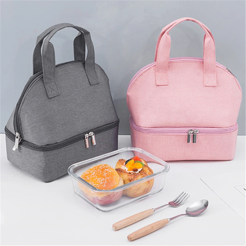 

Insulation Bag Aluminum Foil Thickened Lunch Box Handbag Double Layer Bento Bag Outdoor Picnic Bags Bento Bags Kitchen Supplies