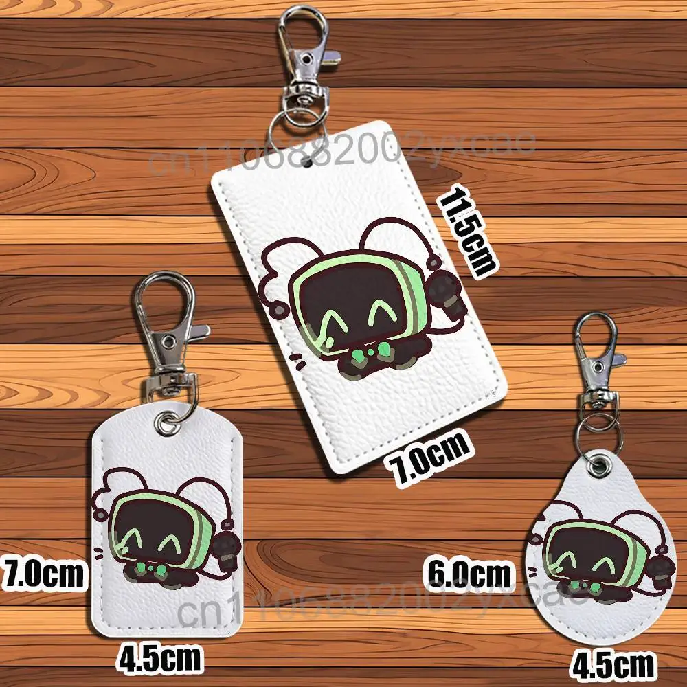 Брелок-держатель для ключей и пропусков Game Vee Dandy Cute Astro World из кожи с ремешком, аксессуар для ключей, подарочная опция (art.: 3920da090bf15) - 3920da090bf15
