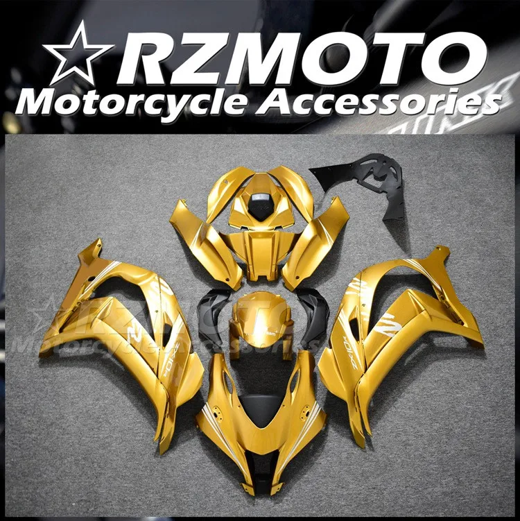 

Литьевая пресс-форма, новый комплект обтекателей из АБС-пластика, подходит для Kawasaki Ninja ZX-10R ZX10R 2016 2017 2018 2019 117 18 19, комплект кузова с золотым ма...