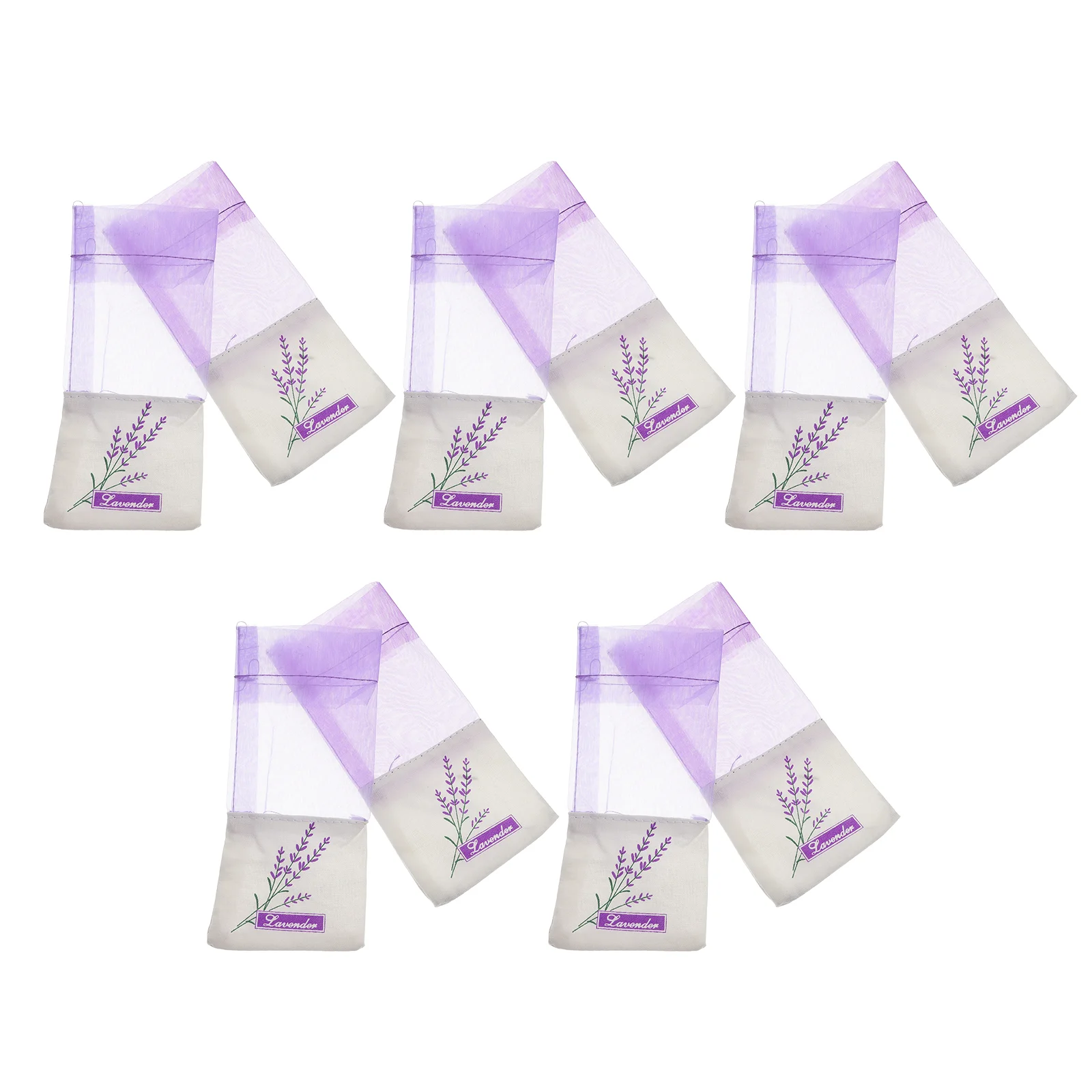 

20 Pcs Jewelry Bags Lavender Sachet Clear Gifts Wedding Favor Pouches Drawstring Empty Pattern