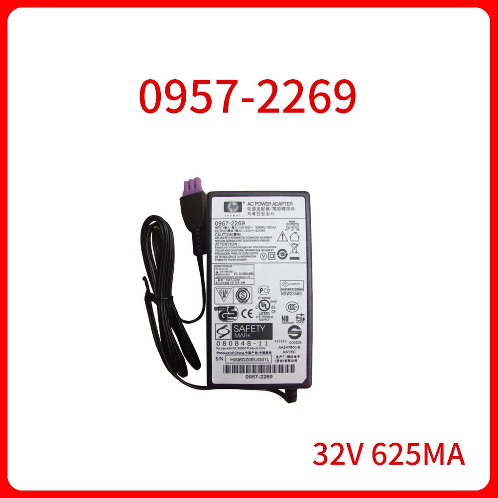 

32V625MA AC Adapter Charger 0957-2269 for HP F2418 D2568 F4488 D1668 D2668 C4688 C4788 J4500 Printer Scanner Power Original