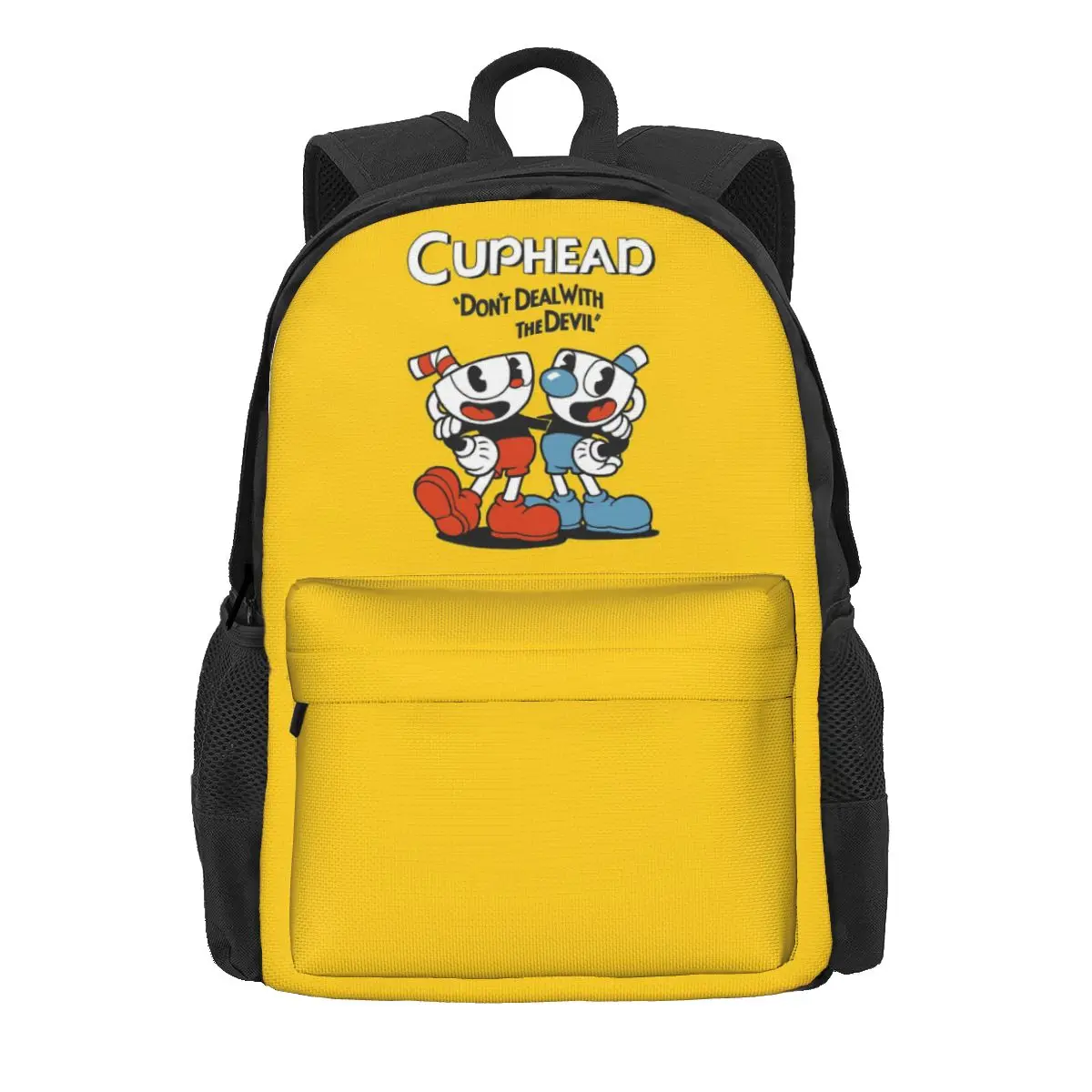 

Женский рюкзак Cuphead с аниме, повседневная детская школьная сумка, рюкзак для компьютера, вместительная сумка через плечо из полиэстера для м...