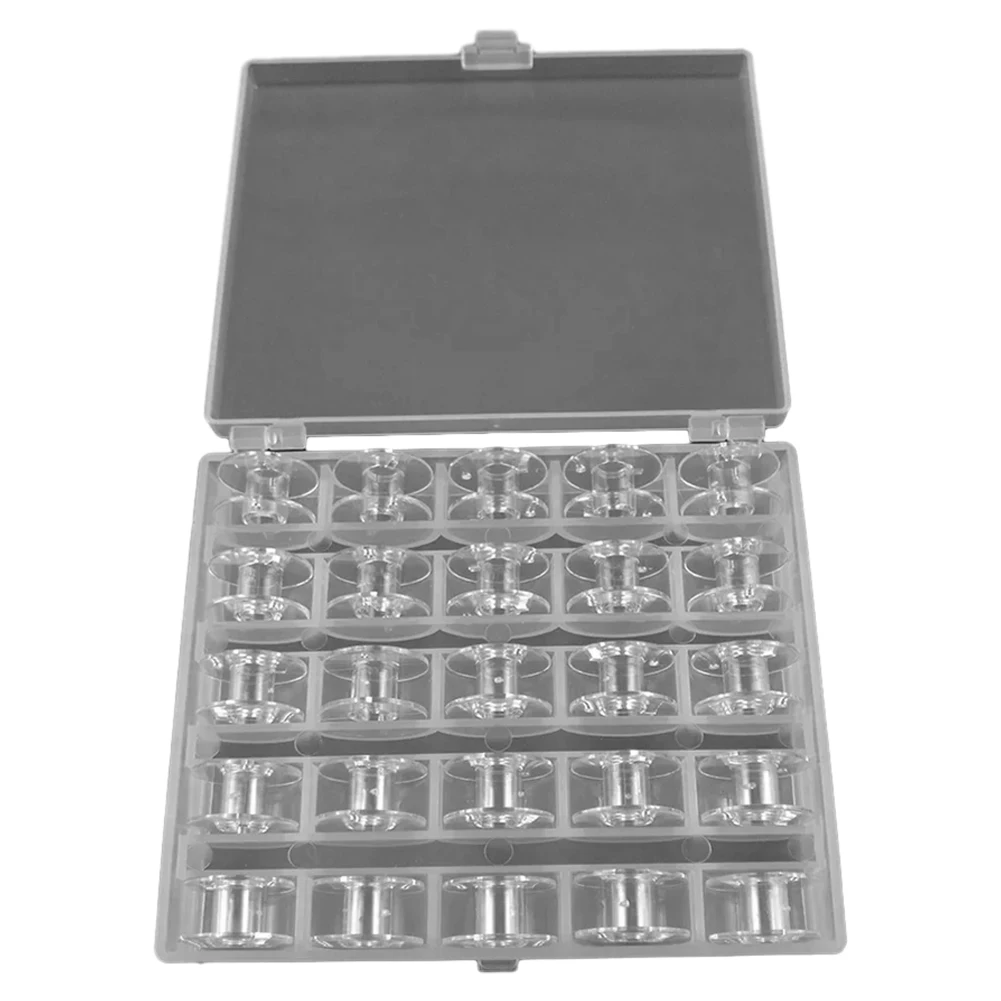 25p металлические бобины/прозрачные шпульки для швейной машины пустые бобины