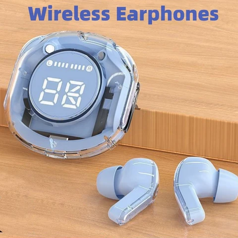 TWS Air39 Беспроводные Bluetooth-наушники Прозрачные HIFI-наушники Светодиодный цифровой дисплей Стереозвук Наушники