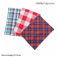 hot polyester stripe printed place table mat cloth dish coaster pad cup doilies insulated party christmas placemats kitchen