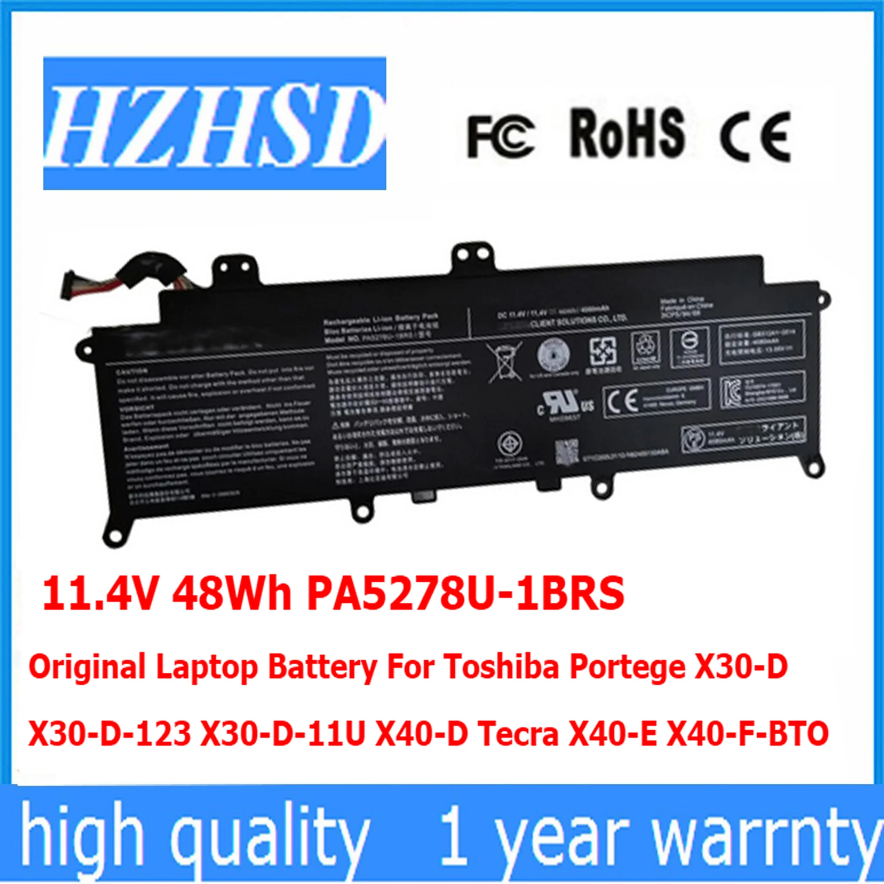 11 4 В 48 Втч PA5278U-1BRS оригинальный аккумулятор для ноутбука Toshiba Portege X30-D X30-D-123 X30-D-11U