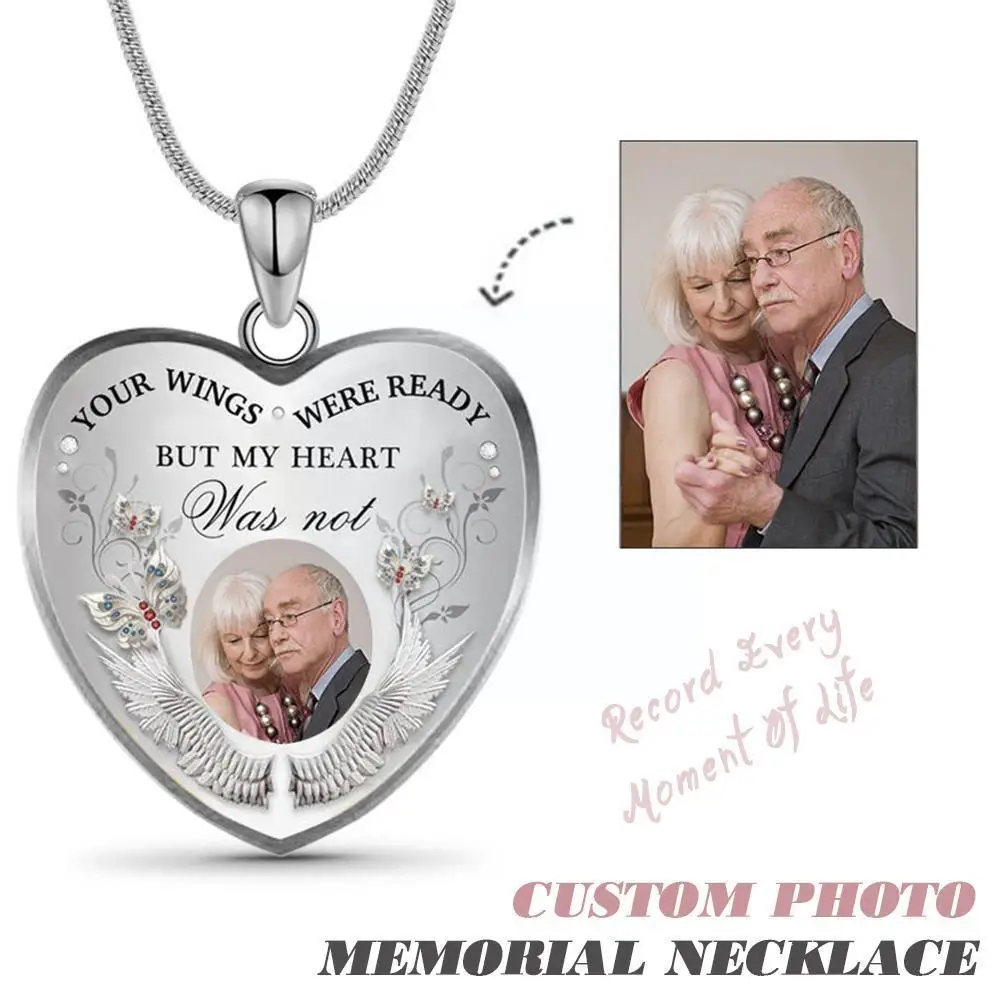 

Регулируемая женская подвеска в форме сердца, с изображением на заказ