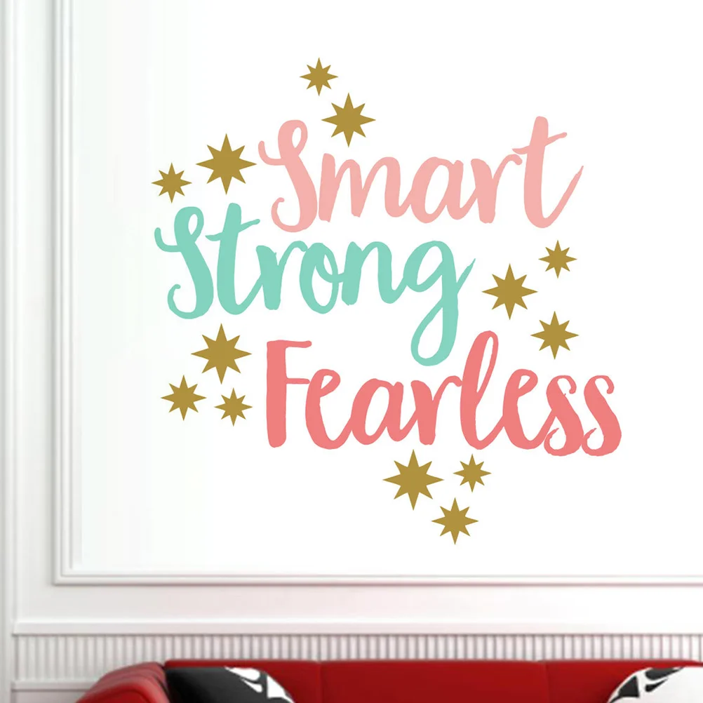 

Красивые обои Smart Strong с надписью Бесстрашная спальня для гостиной