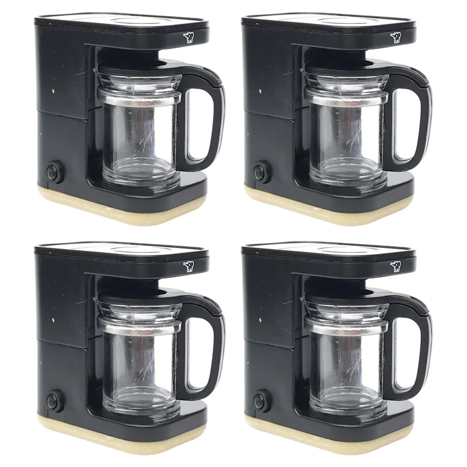 

4Pcs 1/12 Coffee Maker Kitchen Manchine Living Room Life Scene Oranments