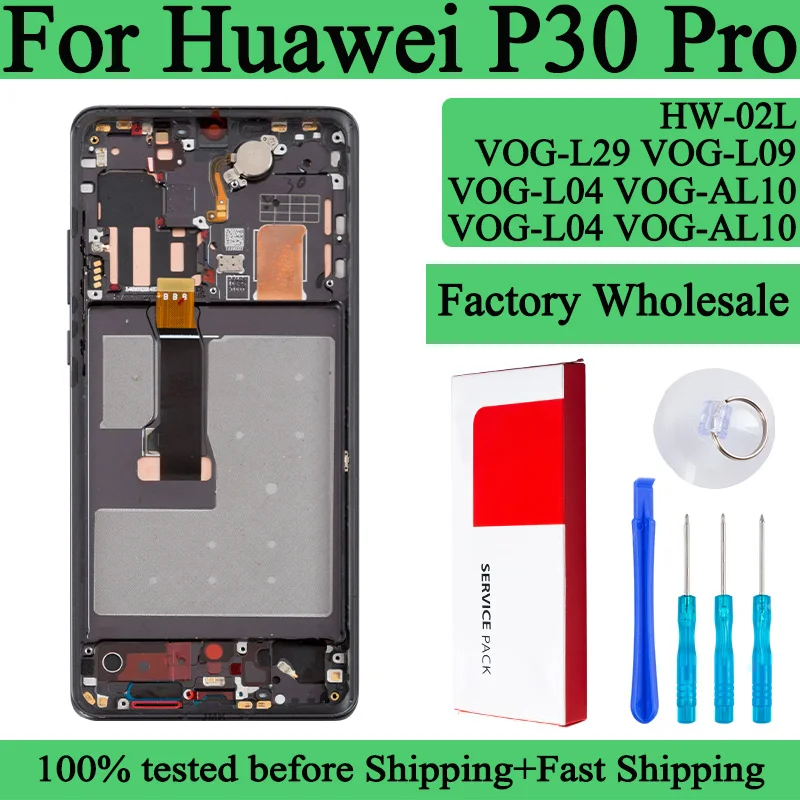 Фото Новый OLED-дисплей P30 Pro для Huawei P30 Pro VOG-L29 VOG-L09, сенсорный ЖК-дисплей, замена дигитайзера VOG-AL00 VOG-TL00 №1