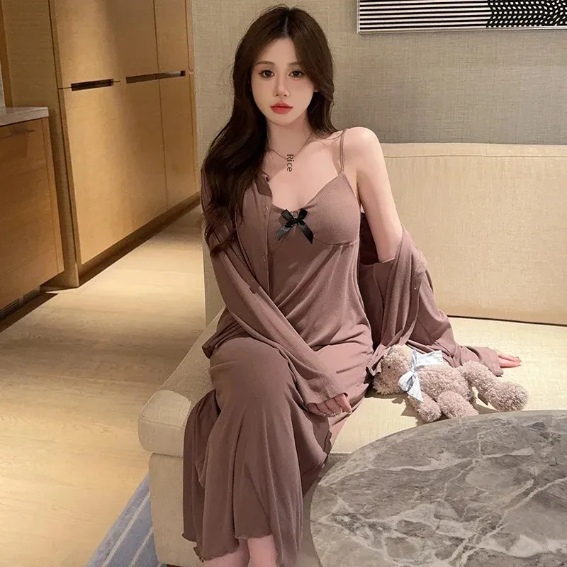 886 Популярная весенне-летняя майка комплект из двух предметов женская модальная