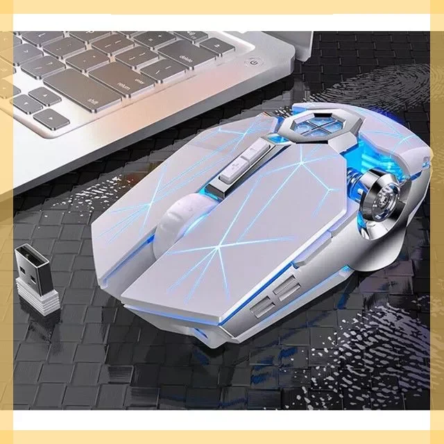 New in Wireless Optical 2.4G USB Gaming Mouse 1600DPI 7 Color LED Backlit Rechargeable Silent Mice For PC Laptop tablet mini pc