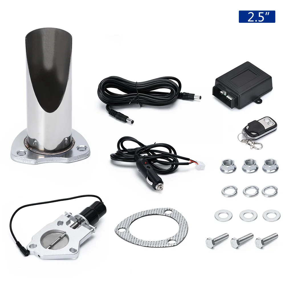 

2,5 "/3" вырез из нержавеющей стали, выхлопная головка, вырезанная труба, электрический клапан, комплект глушителя наконечника выхлопной трубы