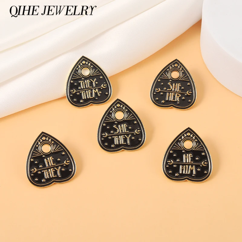 

Personal Pronoun Enamel Pins Punk Creative Custom Metal Brooches Badge Jacket Backpack Accessories Gift Women Men Jewelry