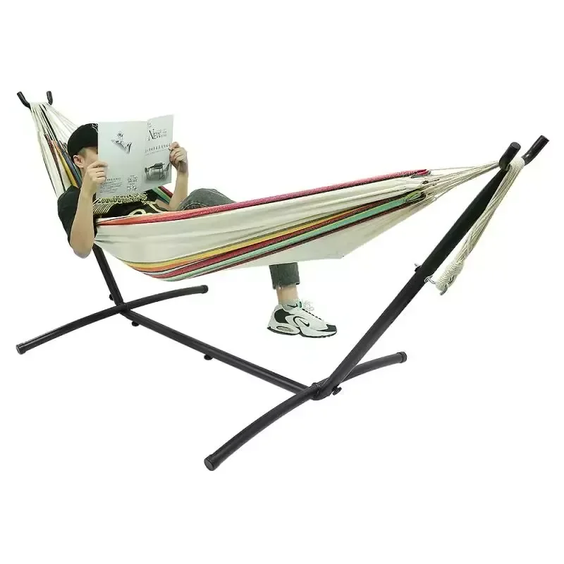 

Single Person Hammock Camping Thicken Swinging Chair Outdoor Hanging Bed Canvas Rocking Chair Not With Hammock Stand 200*150cm
