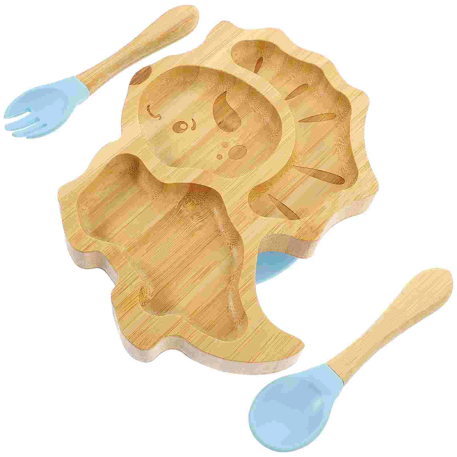 Бамбуковая посуда костюмы для детей ложка вилка силикагель малышей детские