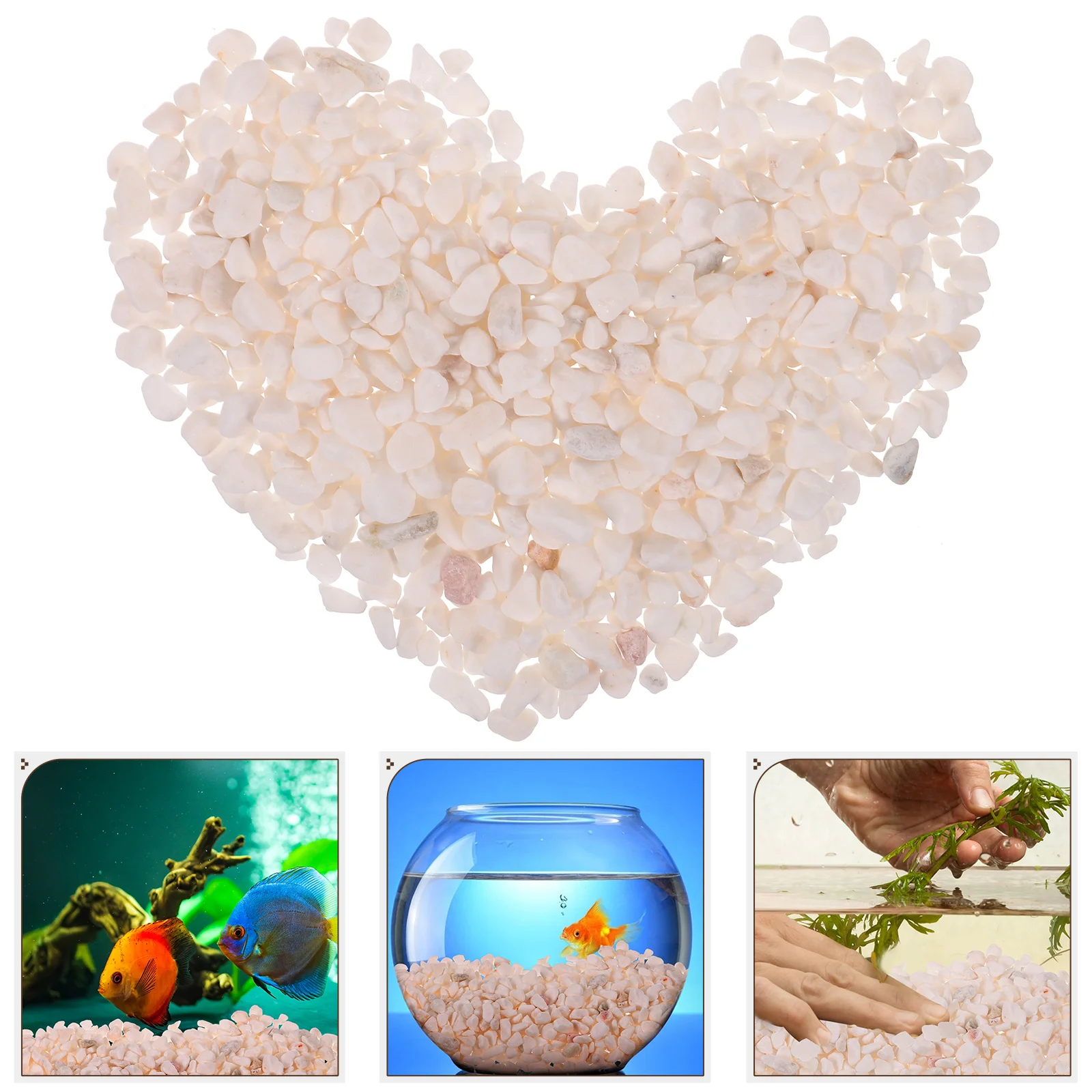 

1 Bag of Stones For Aquarium Natural Stones Landscaping Ornaments Plants Vase Stones Decors