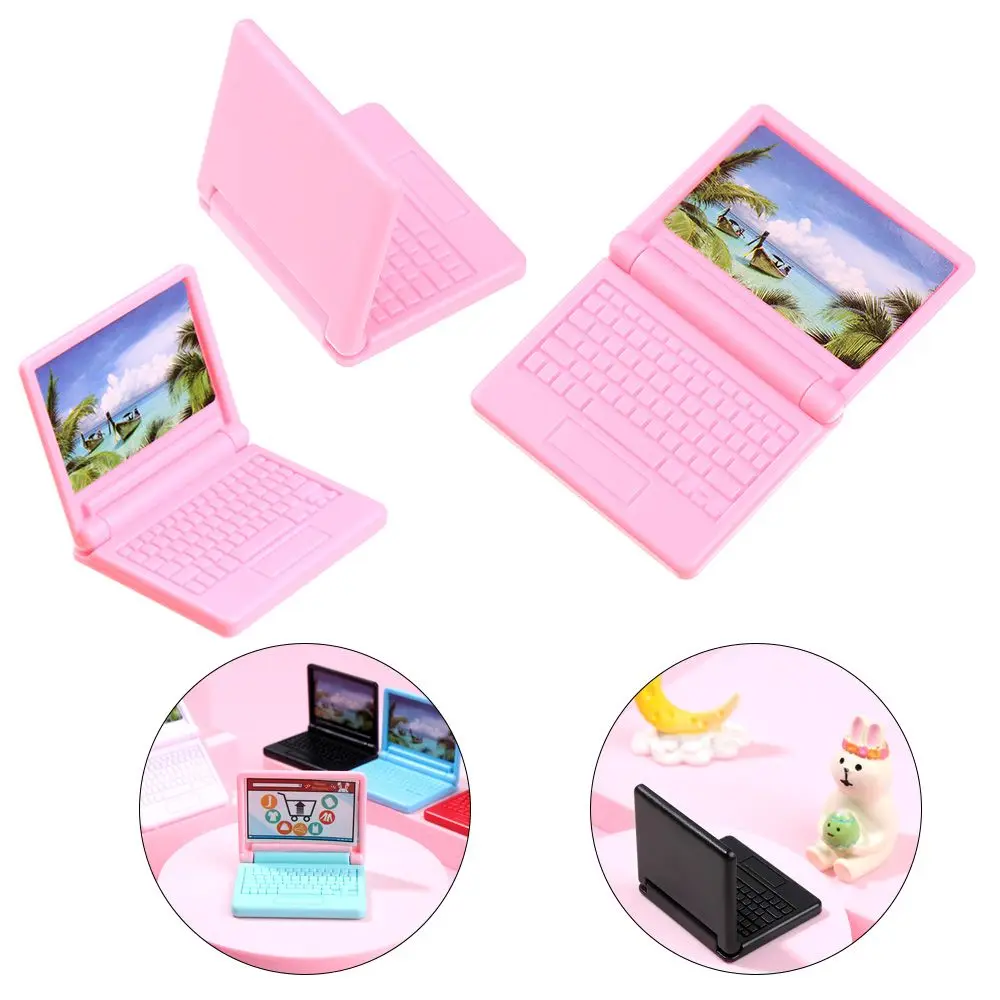 

Office Toys For Dolls Collapsible Office Laptop Toy Doll Accessories Mini