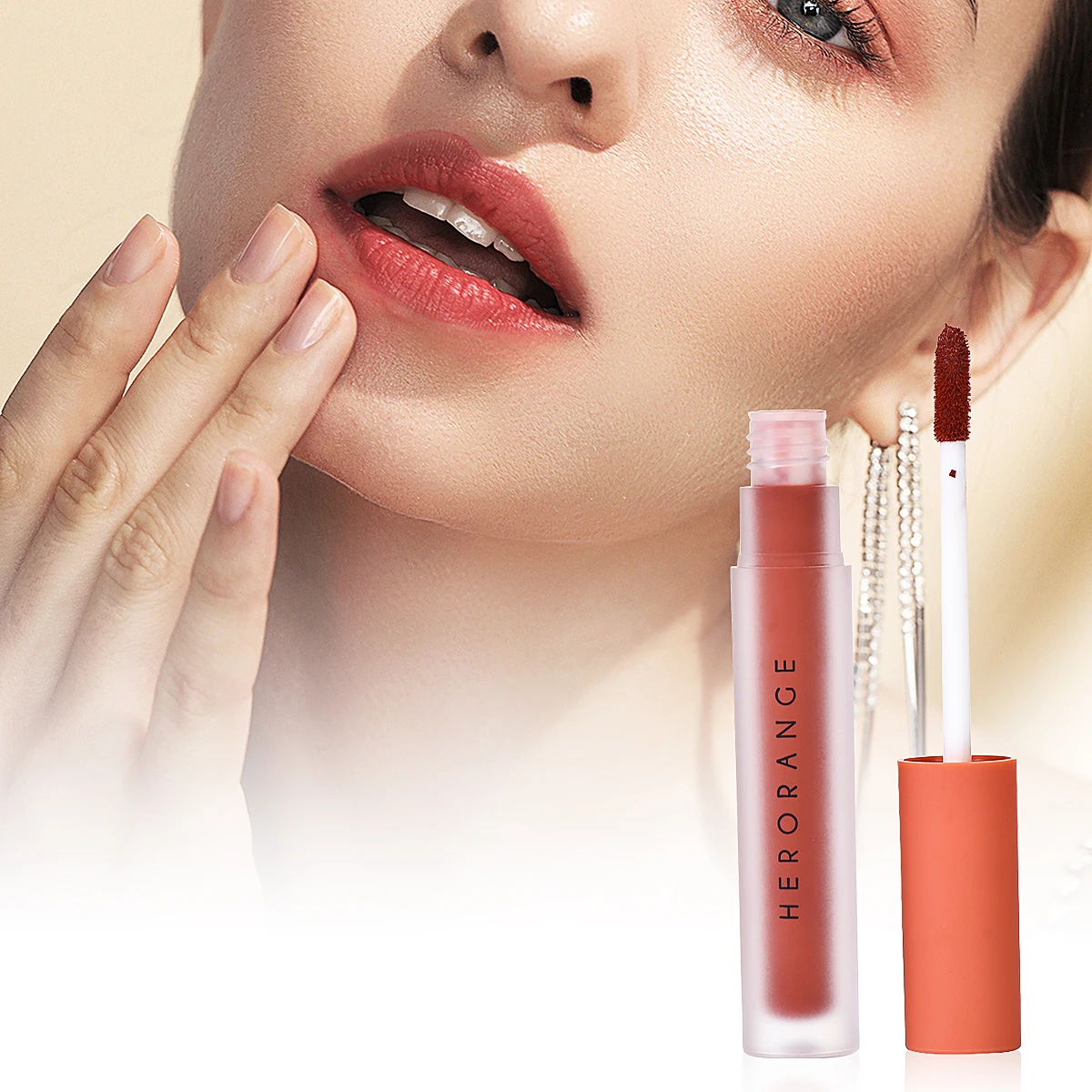 

Six-color Lip Glaze Velvet Matte Matte Lip Gloss Long Lasting White Lipstick