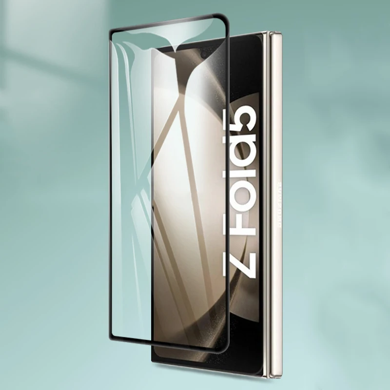 Закаленное стекло 9D для Samsung Galaxy Z Fold5 прозрачная защитная пленка с черными краями