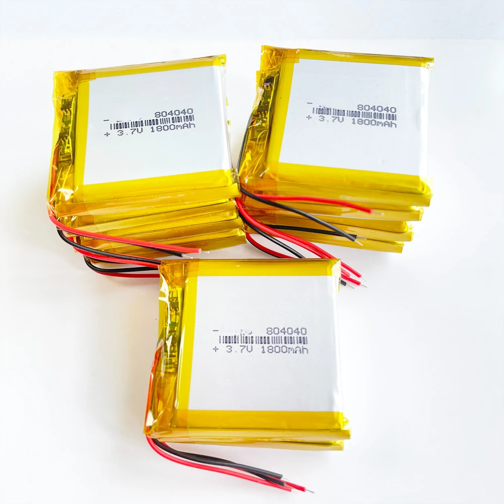 

10 PCS 804040 3.7V 1800mAh Lipo Polymer Lithium Rechargeable Battery for MP3 GPS DVD Recorder Headset e-book Camera